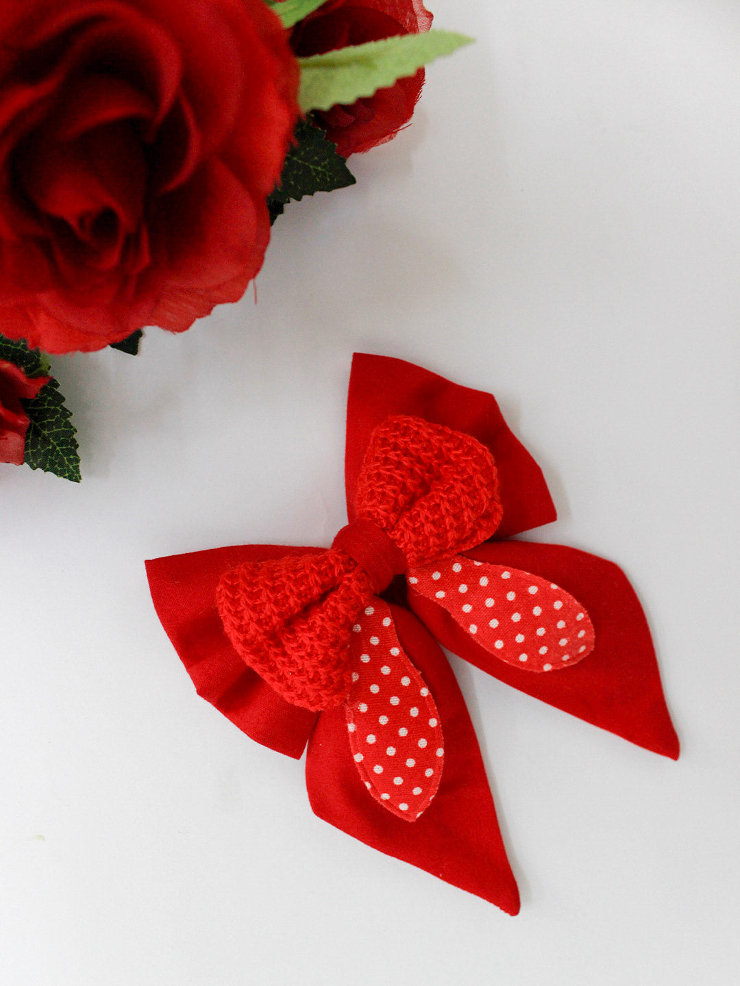 Lady In Red Bow
